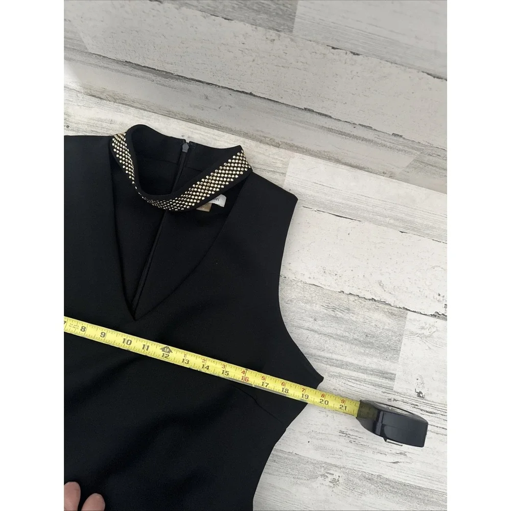 CALVIN‎ KLEIN BLACK & GOLD DRESS SIZE 12 SLEEVELESS